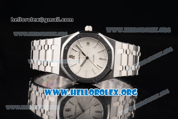 Audemars Piguet Royal Oak Clone AP Calibre 3120 Automatic Stainless Steel Case/Bracelet with White Dial and Stick Markers (BP) - Click Image to Close